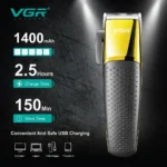 ماشین اصلاح حجم زن وی جی آر V-686 شارژی USB با باتری 1400