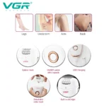 موکن برقی زنانه VGR شارژی USB مناسب اصلاح سریع