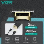 خط زن ریش و مو شارژی USB با باتری 1200 میلی آمپر