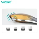 ماشین اصلاح حجم زن وی جی آر V-115 شارژ USB با باتری 2000 میلی آمپر