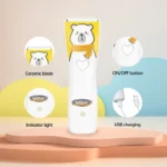 اصلاح موی کودکان در سفر با دستگاه شارژی USB