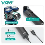ریش تراش چرخشی VGR V-325 مناسب اصلاح سریع در سفر