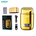 ریش تراش چرخشی VGR V-338 مناسب سفر با شارژ USB