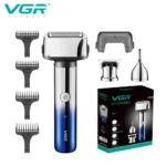 ریش تراش چرخشی وی جی آر V-365 مناسب سفر با شارژ USB