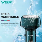 ریش تراش چرخشی وی جی آر V-370 مناسب اصلاح سریع قبل محل کار