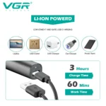 موزن بدن وی جی آر V-615 شارژی USB برای اصلاح سریع